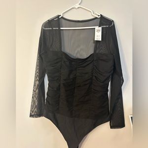 Abercrombie NEW WITH TAGS mesh long sleeve bodysuit